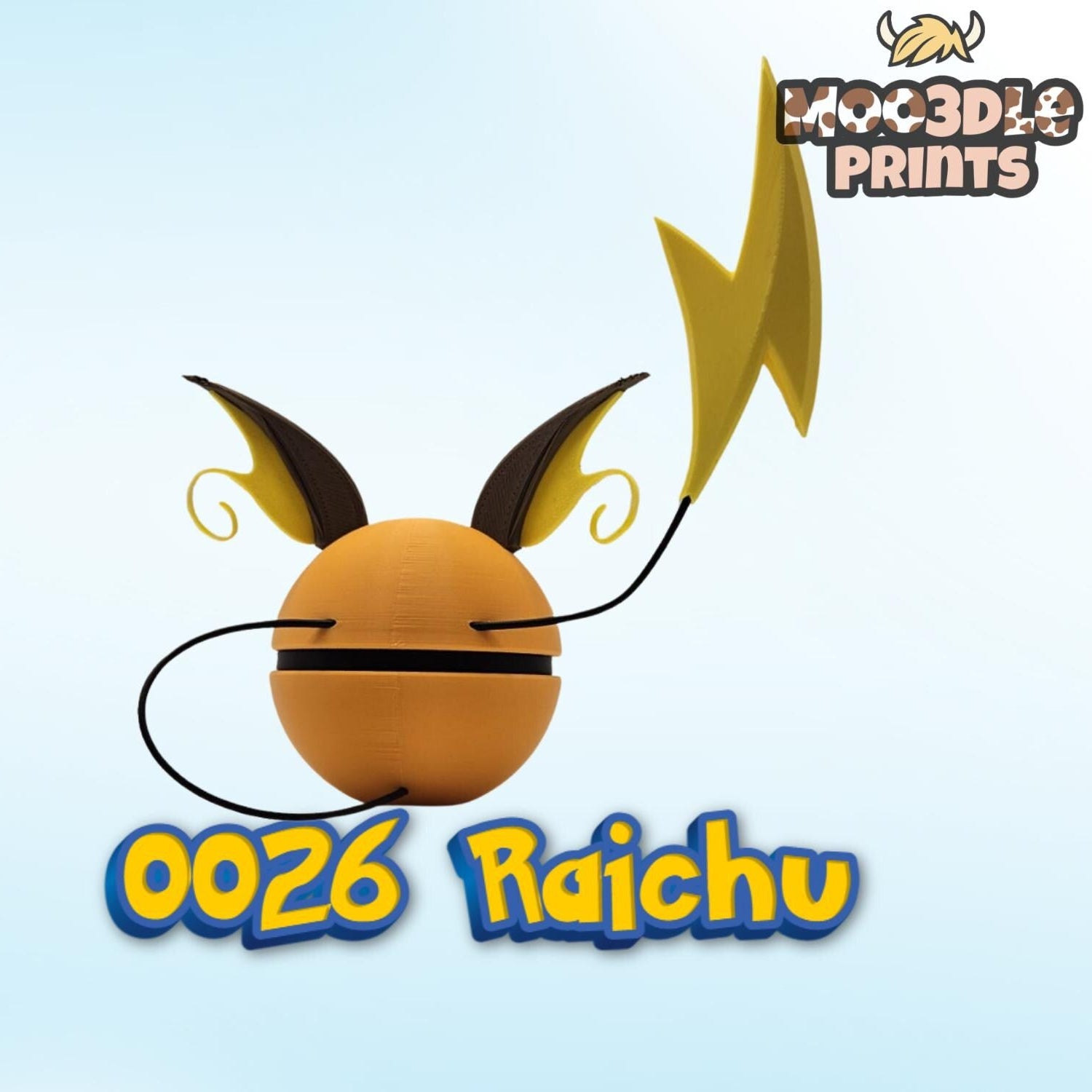 #0026 Raichu 3D Printed Poké Ball | MOO3DLE Prints