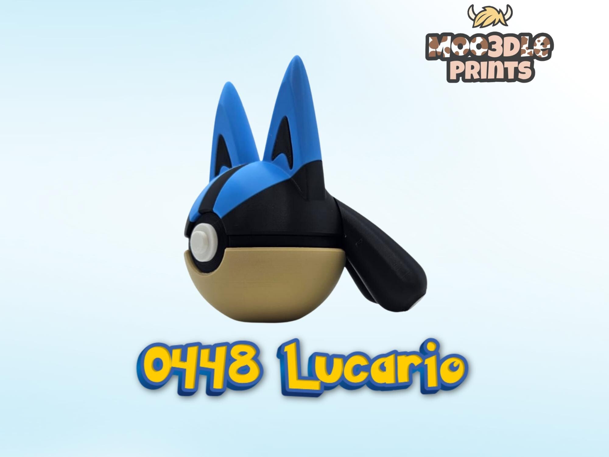 Pokéball 0448 Lucario | Pokémon Inspired 3D Printed Display Figure