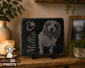Your Photo Engraved on Slate – Personalised Coaster