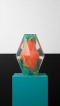 Stackable Resin Planter With Geometric Shape
