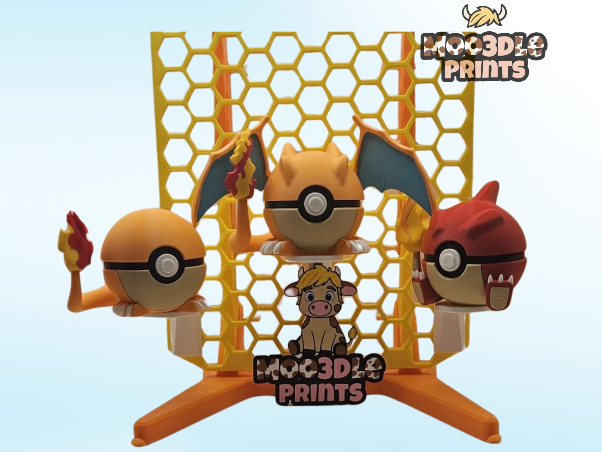 Pokéball 0006 Charizard | Pokémon Inspired 3D Printed Display Figure