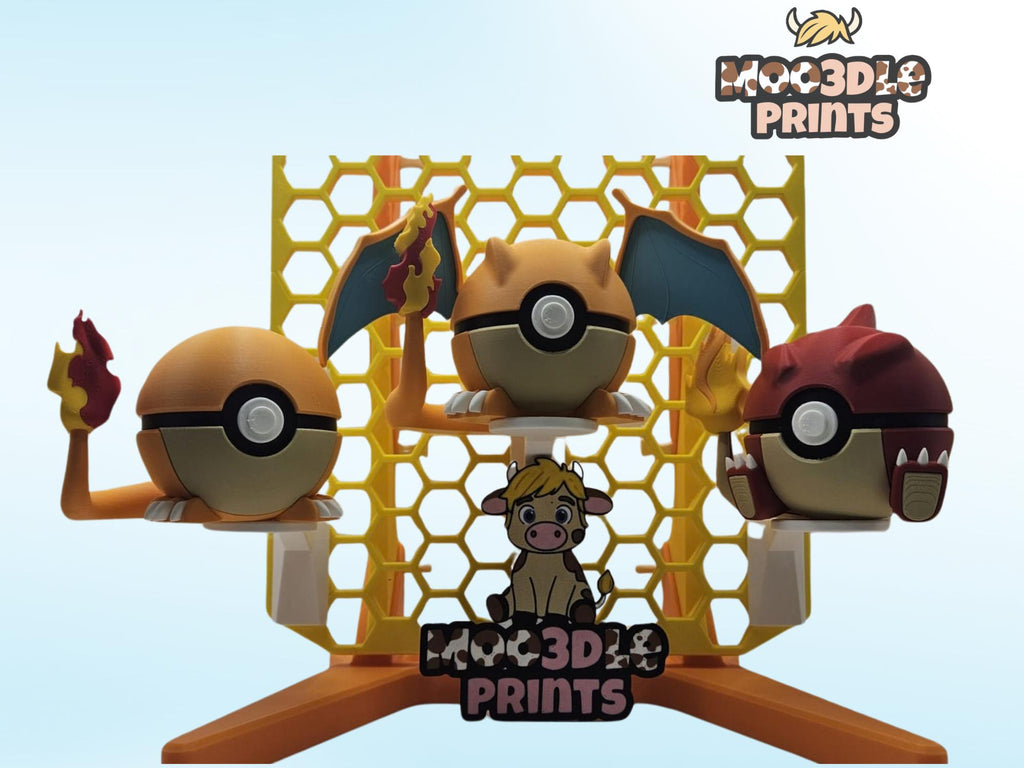 Pokéball 0006 Charizard | Pokémon Inspired 3D Printed Display Figure