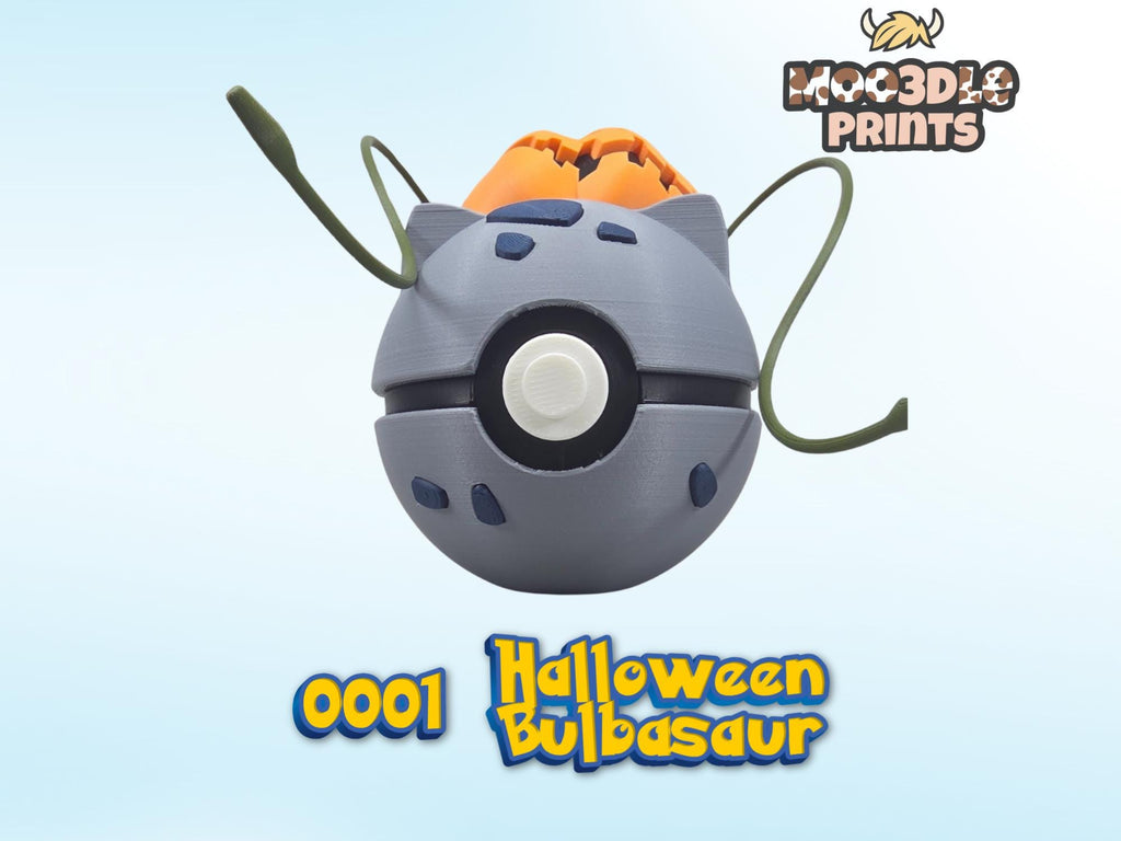 Pokéball 0001 Bulbasaur | Pokémon Inspired 3D Printed Display Figure