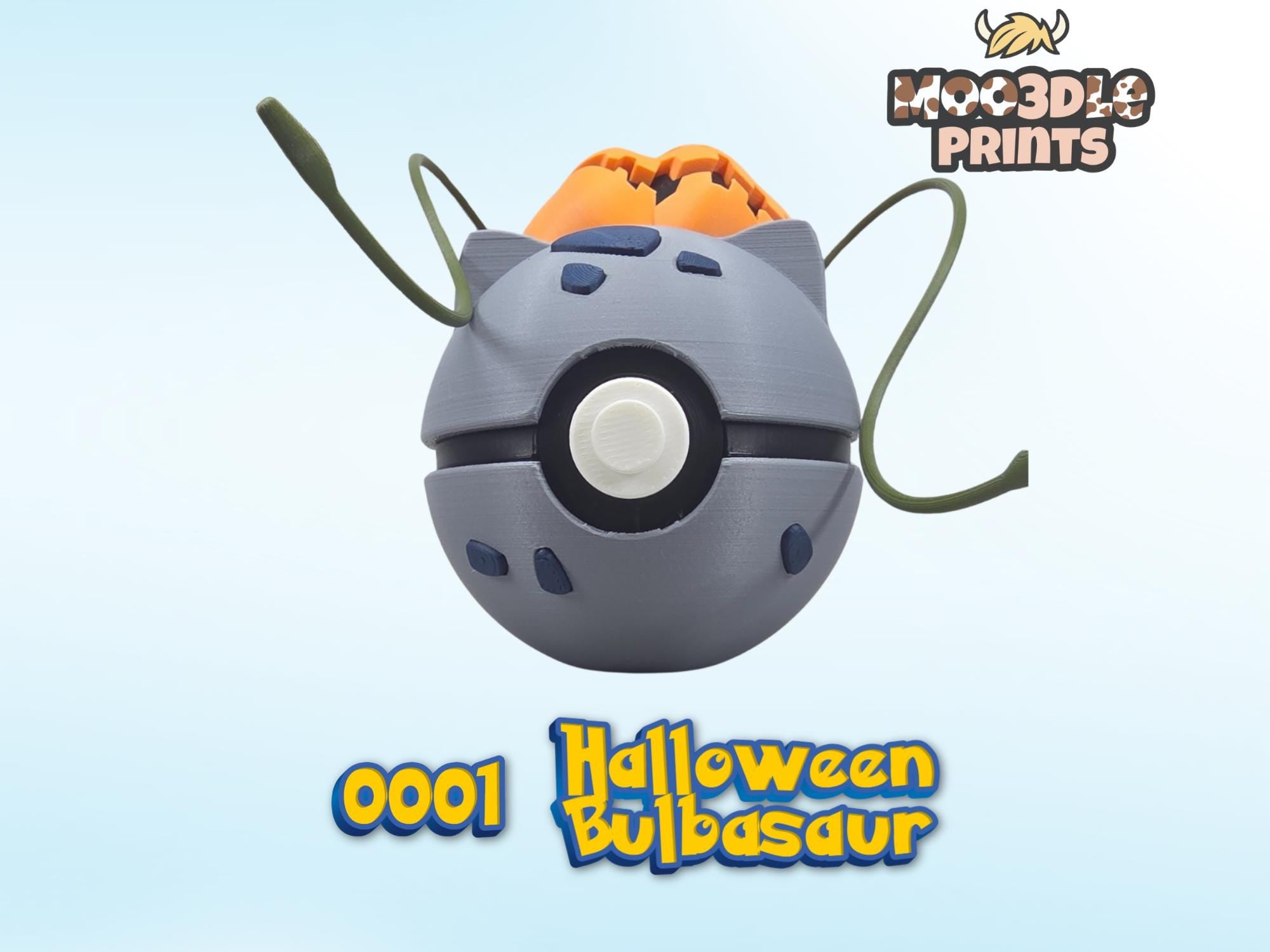 Pokéball 0001 Bulbasaur | Pokémon Inspired 3D Printed Display Figure
