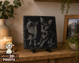 Your Photo Engraved on Slate – Personalised Coaster