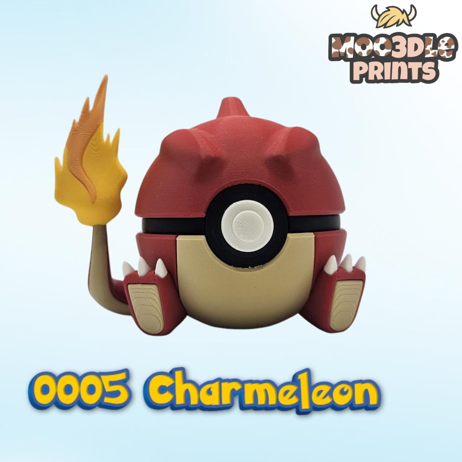 Pokéball 0005 Charmeleon | Pokémon Inspired 3D Printed Display Figure