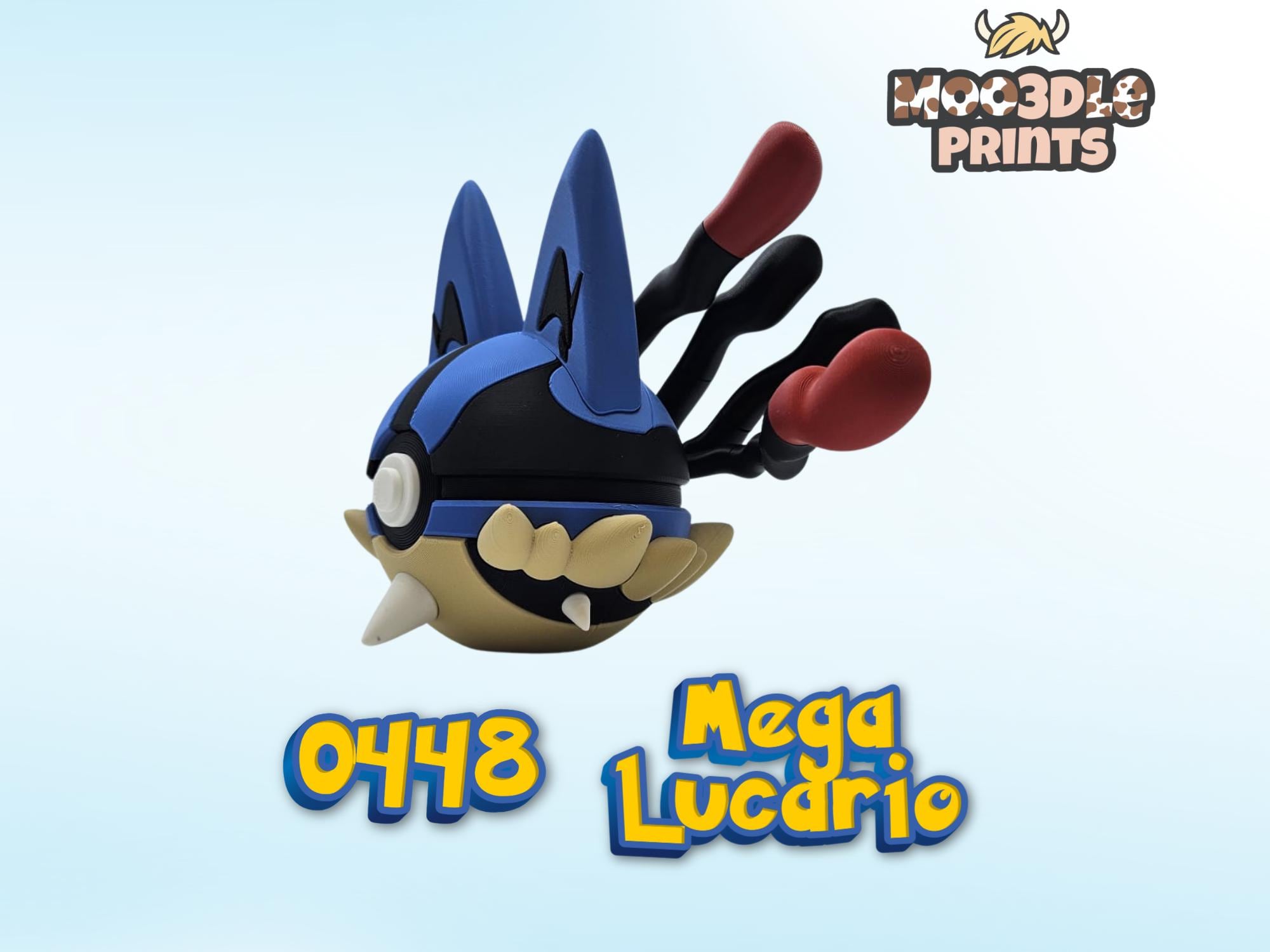 Pokéball 0448 Lucario | Pokémon Inspired 3D Printed Display Figure