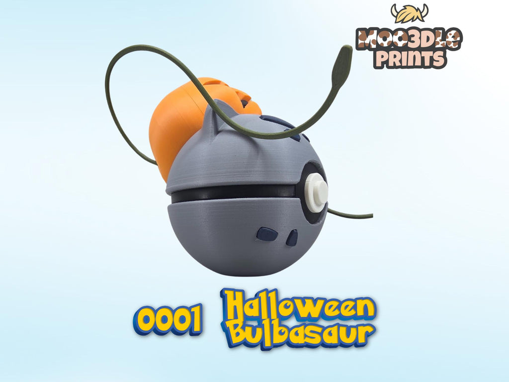 Pokéball 0001 Bulbasaur | Pokémon Inspired 3D Printed Display Figure