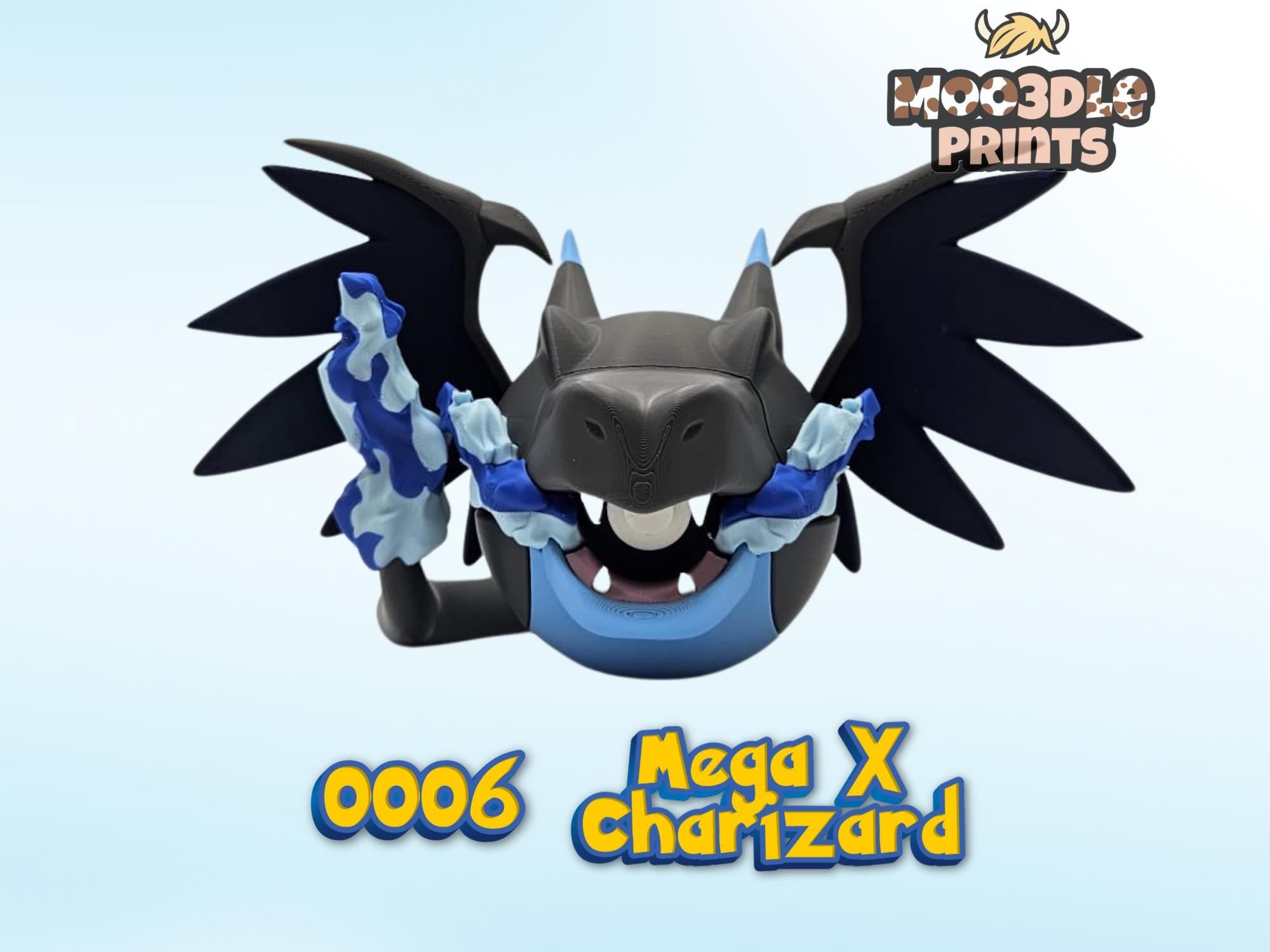 Pokéball 0006 Charizard | Pokémon Inspired 3D Printed Display Figure